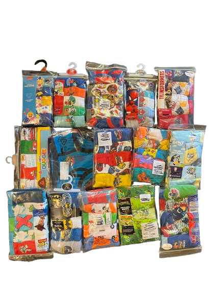 50 Boys 5 Pack Assorted Character Briefs