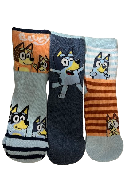 12 Boys Bluey Socks Size 12.5-3.5