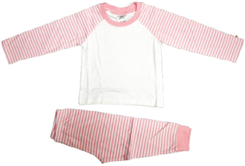 50 Girls Pink Stripe Pyjamas