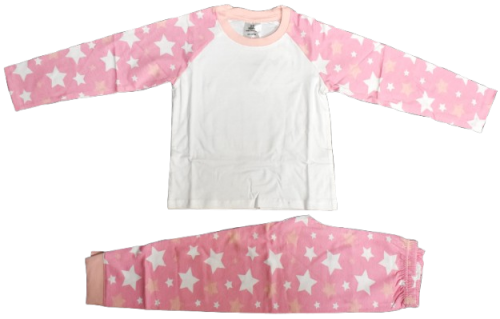 50 Girls Pink Star Pyjamas