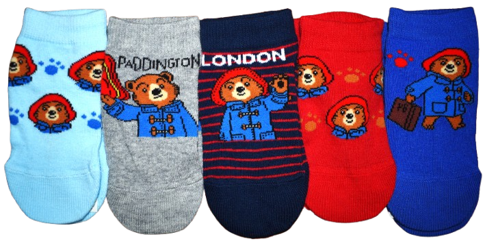 16 Boys Assorted Paddington Bear Socks