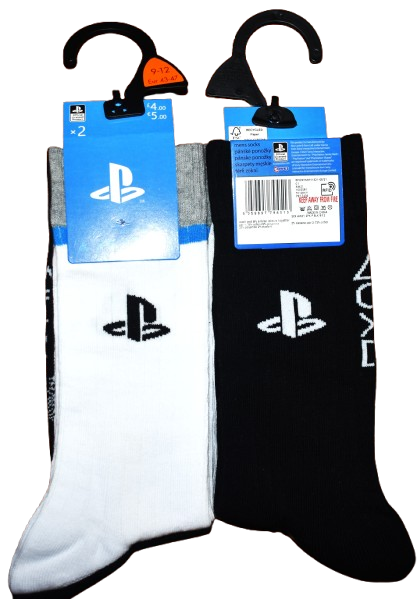 6 2 Pack Playstation Socks Size 9-12