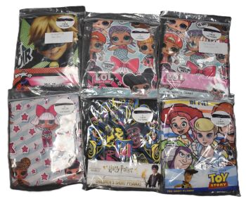 6 Girl's Assorted Character Short Pyjamas Age 6