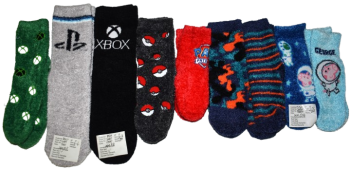 28 Kids Assorted Fluffy Socks