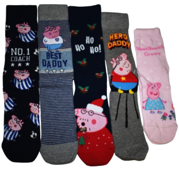 15 Adults Assorted Peppa Pig Socks