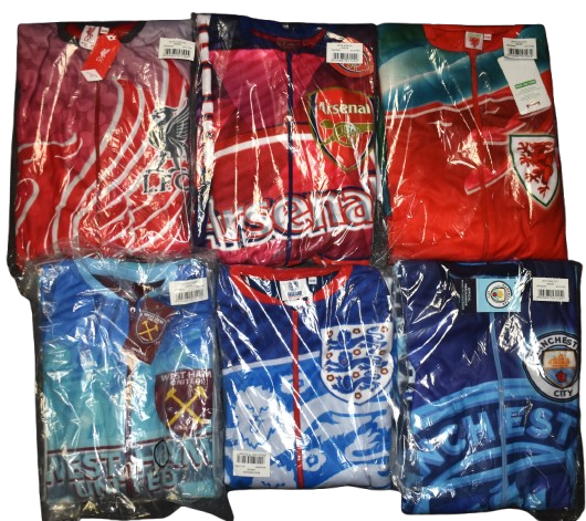 6 Boys Assorted Football Onesies