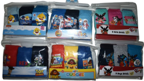 80 Kids Character Assorted Briefs