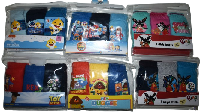 99 Kids Character Assorted Briefs