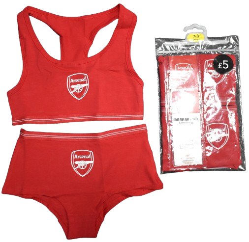 2 Girls 2 Piece Arsenal Underwear Sets