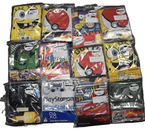 12 Boys Assorted Character Short Pyjamas