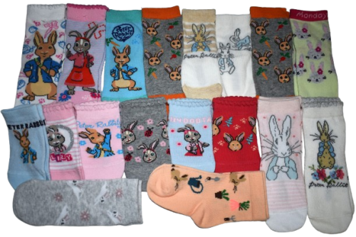 25 Kids Assorted Peter Rabbit Socks