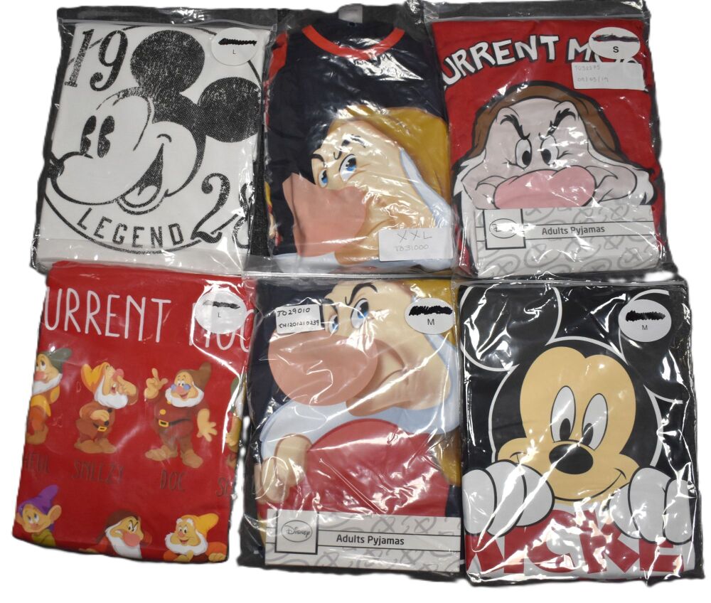 6 Men's Assorted Disney Character Pyjamas
