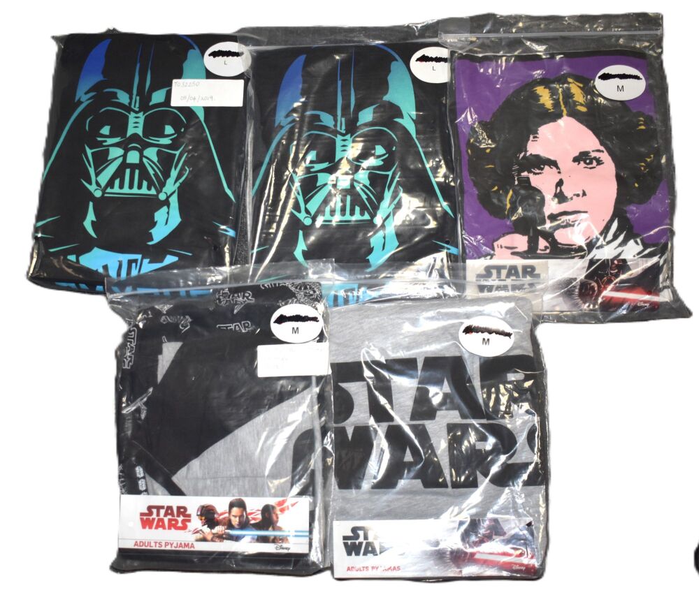 4 Men's & 1 Ladies Star Wars Pyjamas