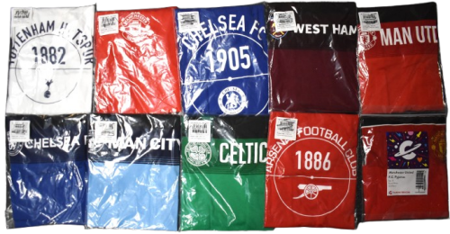 39 Boys Assorted Football Short Pyjamas