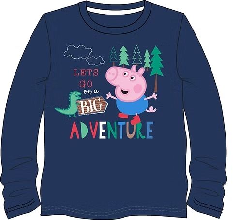 36 Boy's Peppa Pig/George Pig Long Sleeve Tops