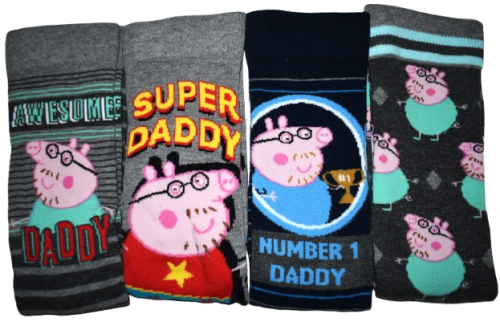 12 Mens Daddy Pig Socks