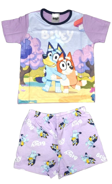 10 Girls Bluey Short Pyjamas