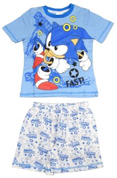 12 Boys Sonic Short Pyjamas