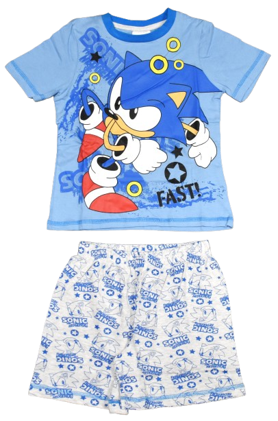 20 Boys Sonic Short Pyjamas