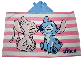 12 Girls Lilo And Stitch Hooded Swim Shawls