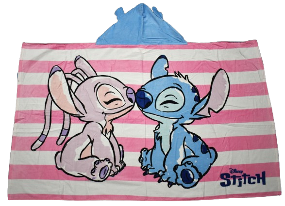 12 Girls Lilo And Stitch Hooded Swim Shawls