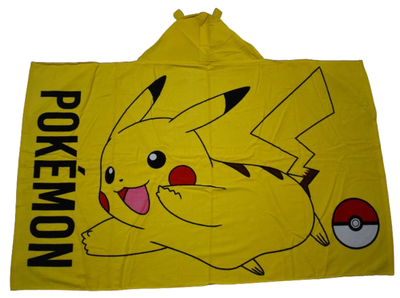 12 Boys Pokemon Hooded Swim Shawls