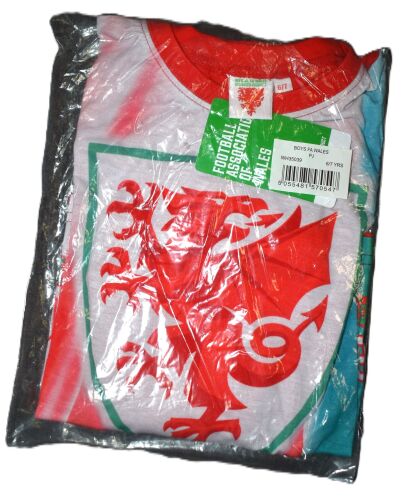 4 Boy's Wales Football Pyjamas Age 6-7
