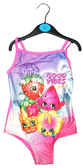 9 Girls Shopkins Swimming Costumes