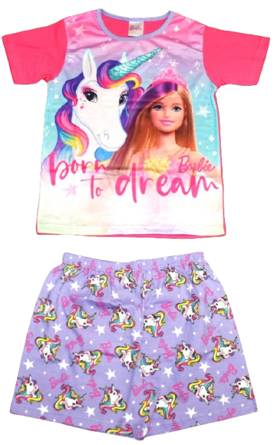 8 Girls Barbie Short Pyjamas