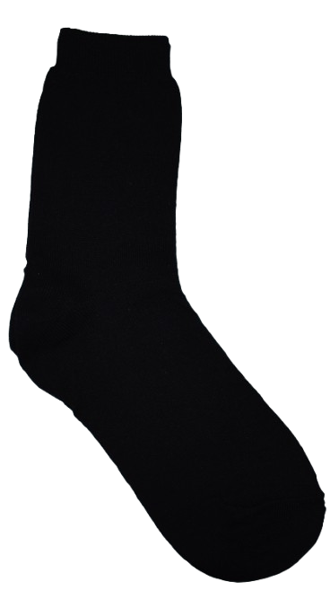 24 Kids Black School Socks