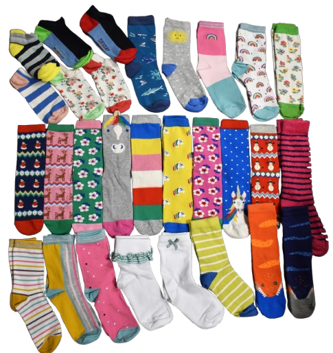 276 Assorted Kids Socks Size 12.5-3.5, just 33p each!