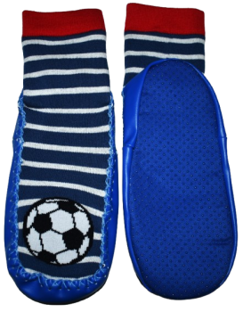 9 Boys Football Slipper Socks