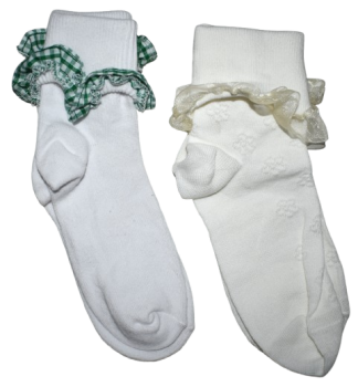 25 Girls Frilly Socks 9-12
