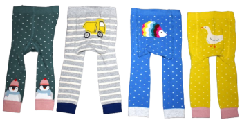 16 Assorted Footless Baby Tights/Leggings