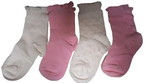 150 Girls Assorted Pink And Cream Socks