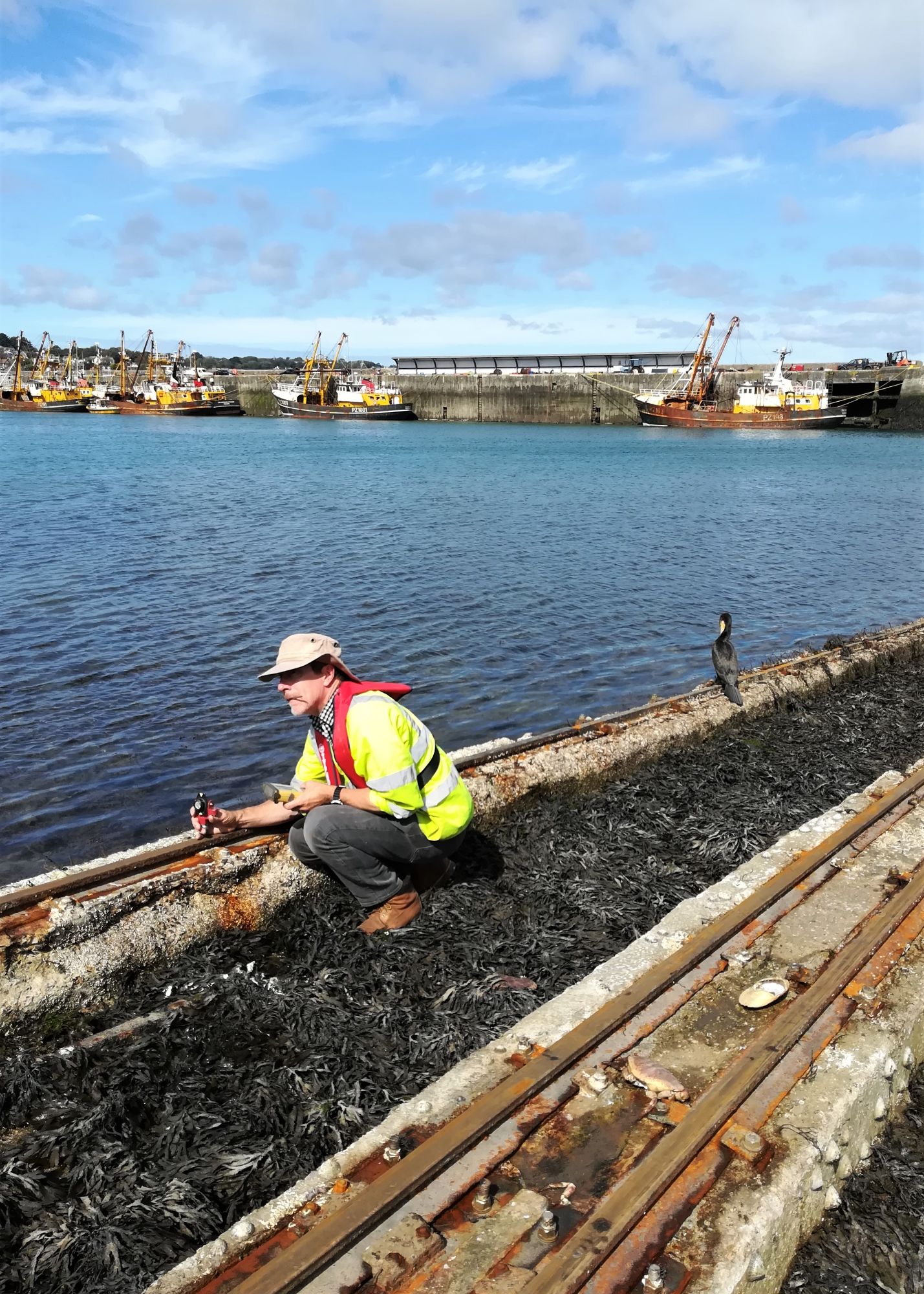 Marine survey in Newlyn Harbour, Cornwall
