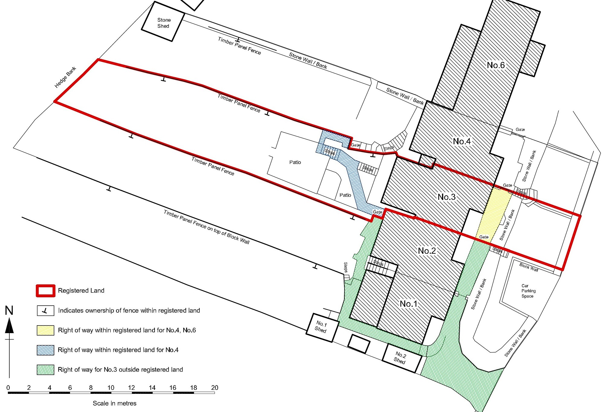 Boundary Plan with rights of access in Cornwall
