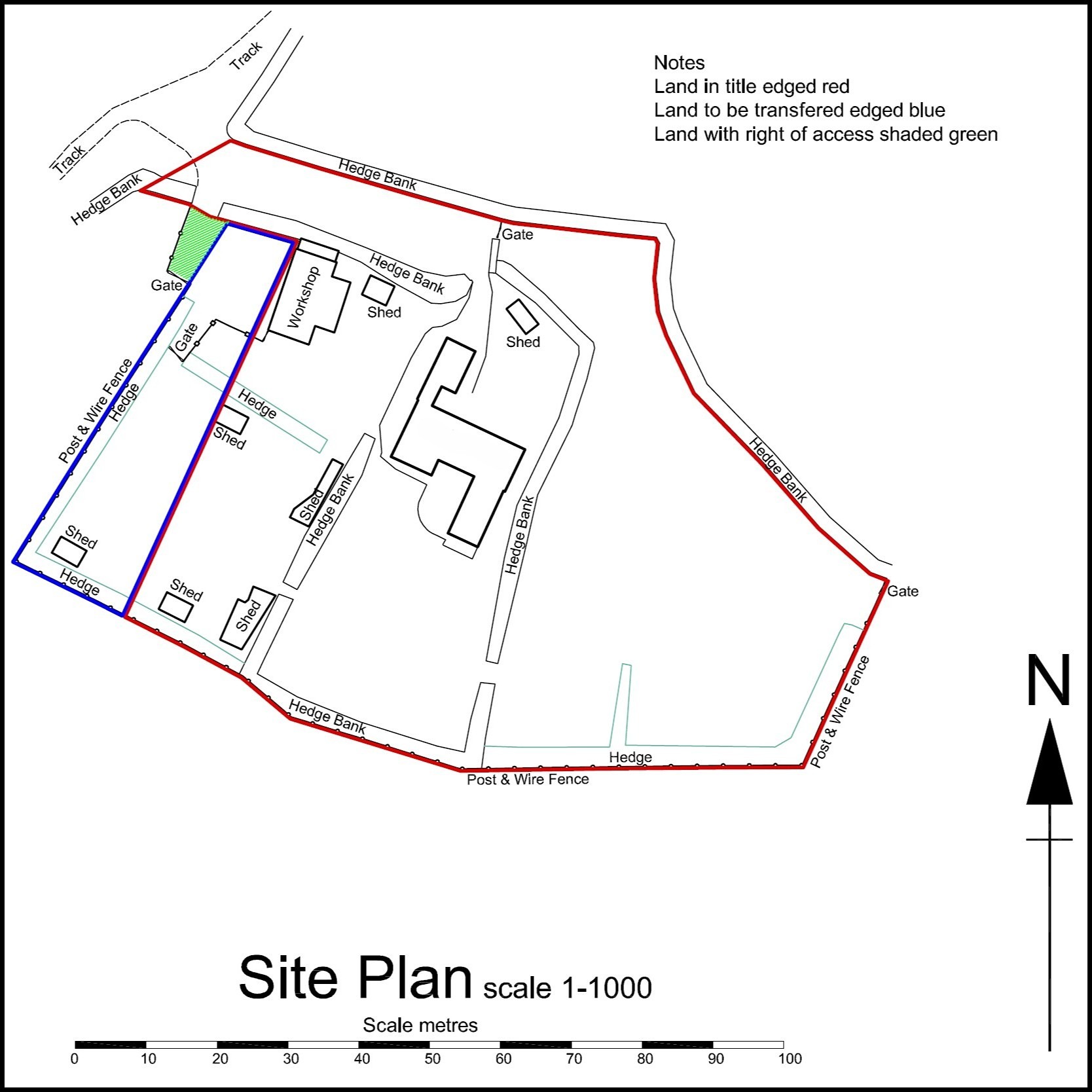 Land Registry boundary plan in Cornwall