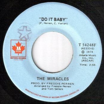 MIRACLES - DO IT BABY - MOTOWN