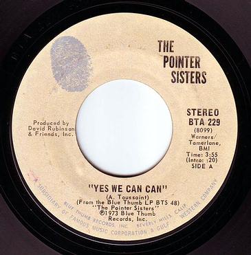 POINTER SISTERS - YES WE CAN CAN - BLUE THUMB