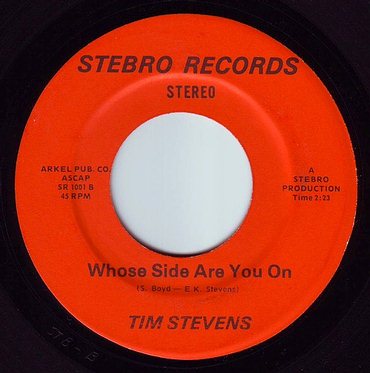TIM STEVENS - WHOSE SIDE ARE YOU ON - STEBRO