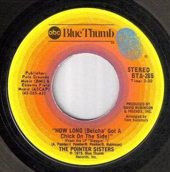 POINTER SISTERS - HOW LONG - ABC BLUE THUMB