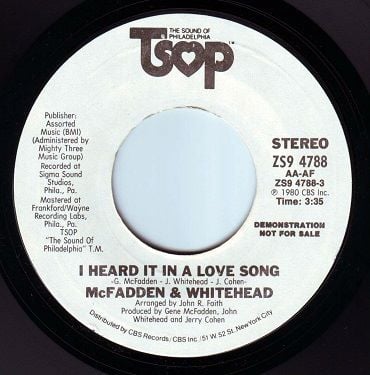 McFADDEN & WHITEHEAD - I HEARD IT IN A LOVE SONG - TSOP DEMO