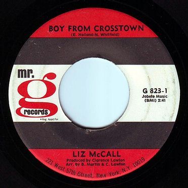 LIZ McCALL - BOY FROM CROSSTOWN - MR G