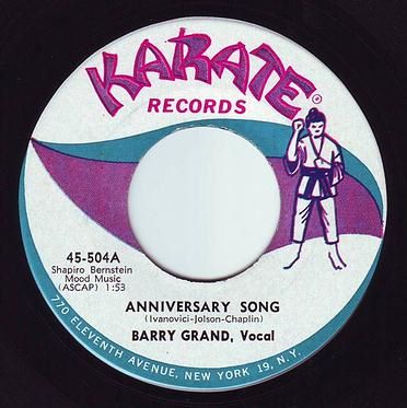 BARRY GRAND - ANNIVERSARY SONG - KARATE