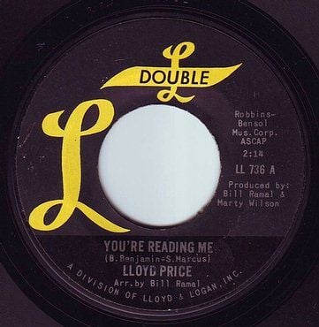 LLOYD PRICE - YOU'RE READING ME - DOUBLE L
