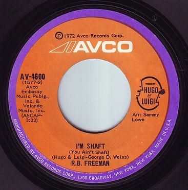 R.B. FREEMAN - I'M SHAFT (You Ain't Shaft) - AVCO