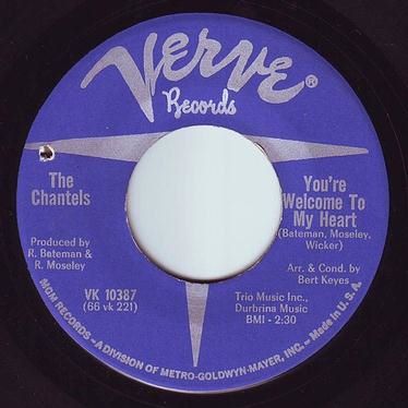 CHANTELS - YOU'RE WELCOME TO MY HEART - VERVE