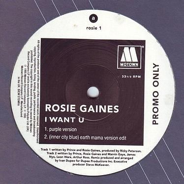 ROSIE GAINES - I WANT U - MOTOWN PROMO