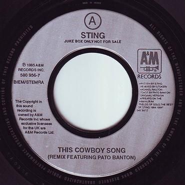 STING - THIS COWBOY SONG - A&M